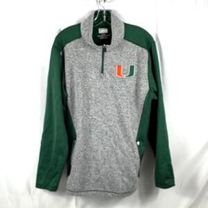Miami Hurricanes XL 1/4 Zip Pullover Box Seat ACC The U